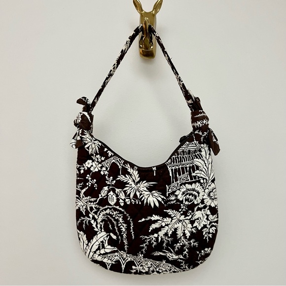 Vera Bradley Brown & Pink Retired Handbag - Picture 7 of 10